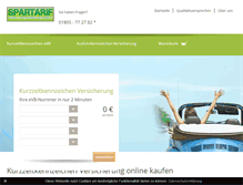 Tablet Screenshot of kurzzeitkennzeichenversicherung.net